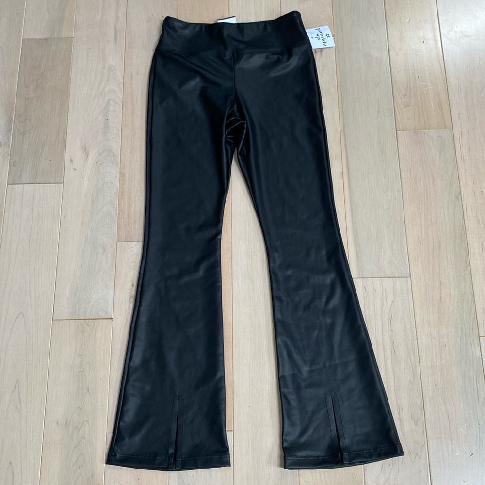 SLS Apparel girls flare soft thin lightweight leather  pants